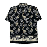 Unbranded Floral Hawaiian Shirt - Medium Beige Cotton