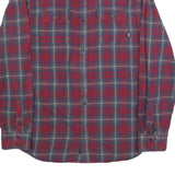 VANS Mens Red & Blue Check Shirt M Casual Button Up Cotton Long Sleeve