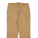 CARHARTT Mens Cotton Blend Beige Regular Fit Straight Leg Trousers W36 L27
