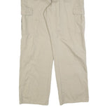 DICKIES Mens Cotton Blend Beige Relaxed Cargo Trousers W34 L34 Zip Closure