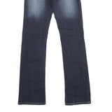 SUKO JEANS Womens Blue Regular Straight Denim Medium W26 L32 Fashion Embroidery