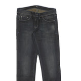 Womens Slim Blue Denim Slim Jeans Cotton W27 L27 Zip Pockets