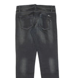 Womens Slim Blue Denim Slim Jeans Cotton W27 L27 Zip Pockets