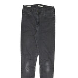 LEVI'S Womens Jeans Black Slim Skinny Denim Medium W26 L30 Stretch Zip