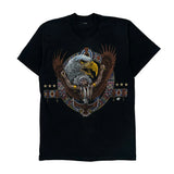 Native American Eagle Unbranded Graphic T-Shirt - Small Black Cotton
