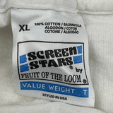 Bury White Lion Fruit Of The Loom Single Stitch T-Shirt - XL White Cotton