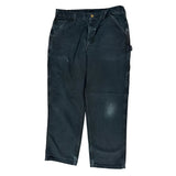 Carhartt Double Knee Carpenter Trousers - 36W 31L Black Cotton