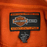 F-150 Harley Davidson Polo Shirt - Large Orange Cotton