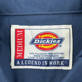 Fishing Dickies Short Sleeve Shirt - Medium Blue Cotton