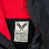 Avirex Full Zip Graphic Hoodie - XL Red Cotton