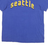 NIKE Mens Blue Seattle Graphic T-Shirt L Short Sleeve Crew Neck Sports Casual