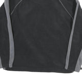 COLUMBIA Mens Black & Grey Fleece Jacket XL Polyester Blend Outdoor Zip