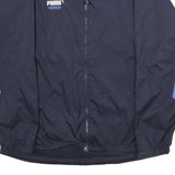 PUMA Mens Blue & Navy Polyester Zip Jacket XL Plain Sports Casual Lightweight