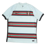 NIKE Mens White & Black & Red & Green Graphic T-Shirt XL Short Sleeve V-Neck