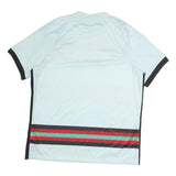 NIKE Mens White & Black & Red & Green Graphic T-Shirt XL Short Sleeve V-Neck