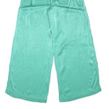 KAREN MILLEN Womens Rayon Relaxed Wide-Leg Trousers W26 L30 Pastel Green Loose