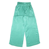 KAREN MILLEN Womens Rayon Relaxed Wide-Leg Trousers W26 L30 Pastel Green Loose
