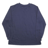 JACLYN SMITH Womens Blue V-Neck Sweatshirt L Embroidered Detail