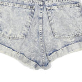 AMERICAN APPAREL Womens Shorts Blue Denim Casual XS W25 High Waist Summer