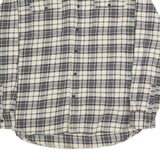 JACHS Mens Cream & Grey Check Shirt XL Cotton Blend Button Long Sleeve