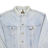 LEE Mens Blue Cotton Denim Jacket XL Button Closure Casual Classic Style