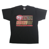 ALL TIME PRO Mens Black Red & Gold Graphic T-Shirt 2XL Short Sleeve Crew Neck SF