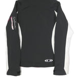 Womens Black & White Sporty Jacket M Polyester Blend Zip Hooded Stylish Fit