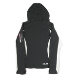 Womens Black & White Sporty Jacket M Polyester Blend Zip Hooded Stylish Fit