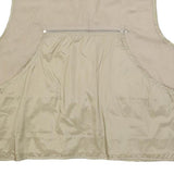 OZARK TRAIL Mens Beige Cotton Zip Vest XL Woven Utility Outdoor Pocket