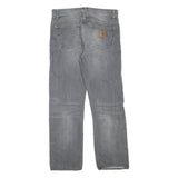 CARHARTT Womens Jeans Grey Regular Straight Denim Light W32 L28 Casual Wear
