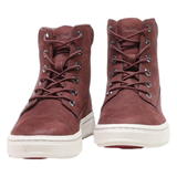 TIMBERLAND Chukka Boots Maroon Synthetic Womens UK 5