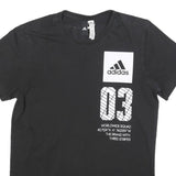 ADIDAS Mens Black 03 Graphic T-Shirt M Short Sleeve Crew Neck Sport Casual
