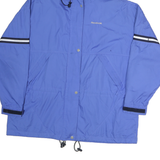 REEBOK Mens Blue Zip Hooded Jacket XL Polyester Athletic Sportswear