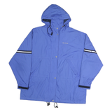 REEBOK Mens Blue Zip Hooded Jacket XL Polyester Athletic Sportswear