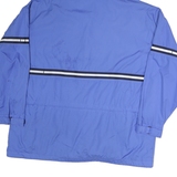 REEBOK Mens Blue Zip Hooded Jacket XL Polyester Athletic Sportswear