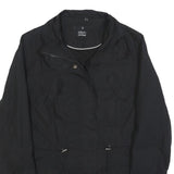 ELLEN AMBER Womens Black Jacket S Cotton Blend Zip Utility Casual Lightweight
