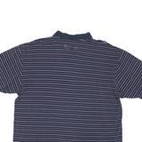 TOMMY HILFIGER Mens Blue Striped Short Sleeve Polo Shirt XL Cotton Jersey Band
