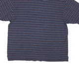 TOMMY HILFIGER Mens Blue Striped Short Sleeve Polo Shirt XL Cotton Jersey Band