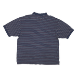 TOMMY HILFIGER Mens Blue Striped Short Sleeve Polo Shirt XL Cotton Jersey Band