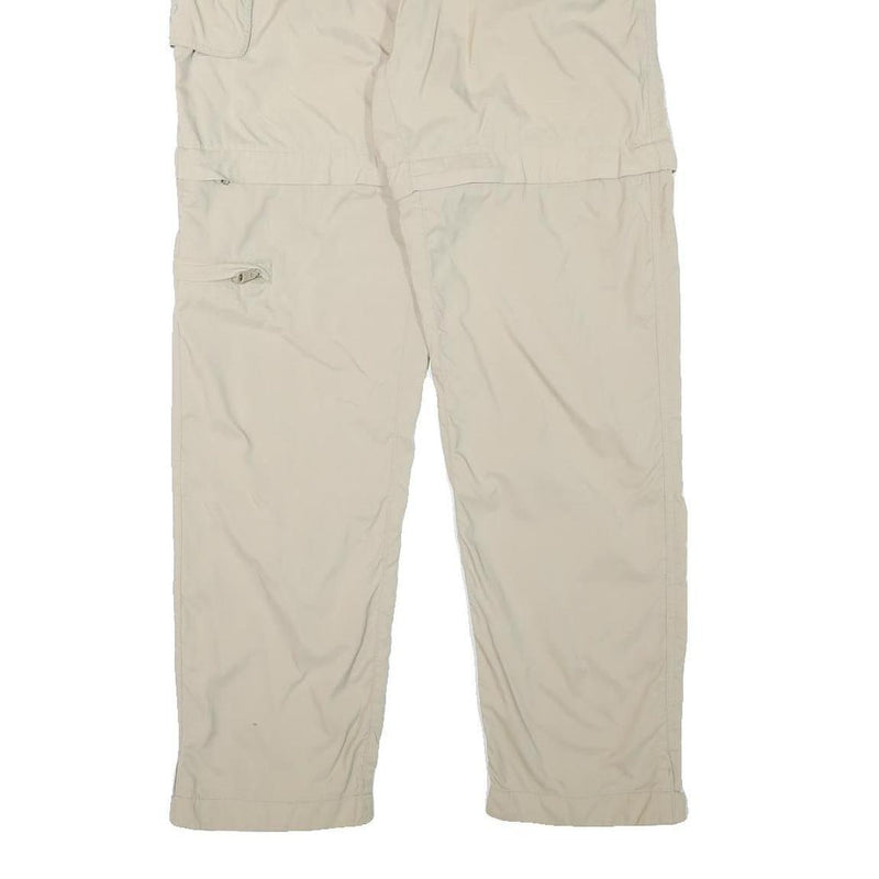MAUL SPORT Womens Beige Regular Zip Closure Regular Fit Cargo Trousers W30 L30