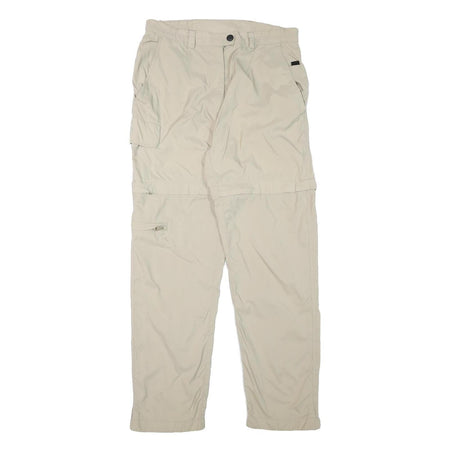 MAUL SPORT Womens Beige Regular Zip Closure Regular Fit Cargo Trousers W30 L30