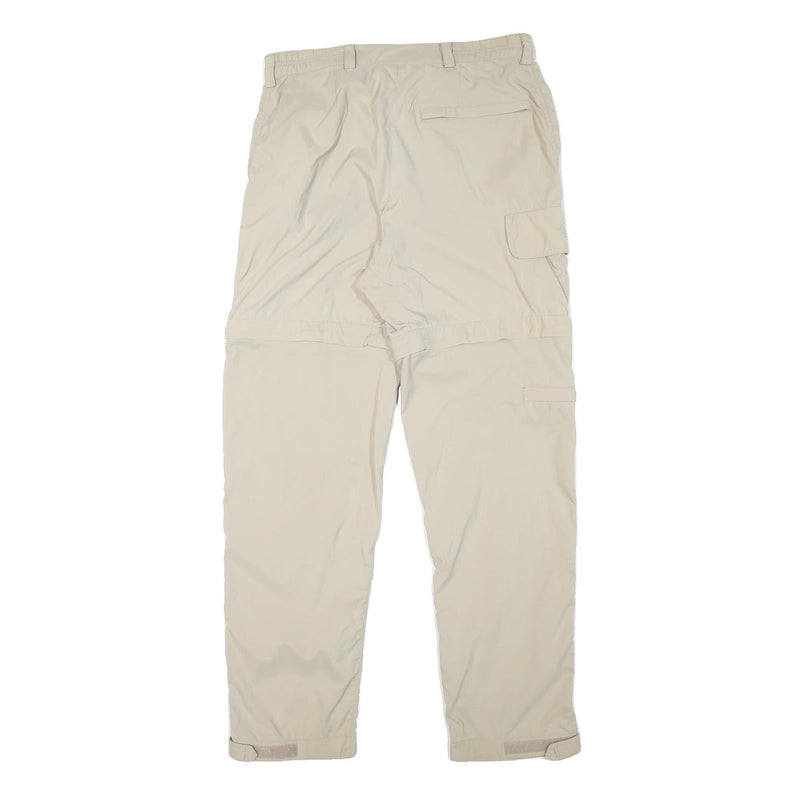 MAUL SPORT Womens Beige Regular Zip Closure Regular Fit Cargo Trousers W30 L30