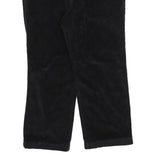 DENVER HAYES Mens Black Cotton Blend Regular Straight Trousers W36 L27 Stylish