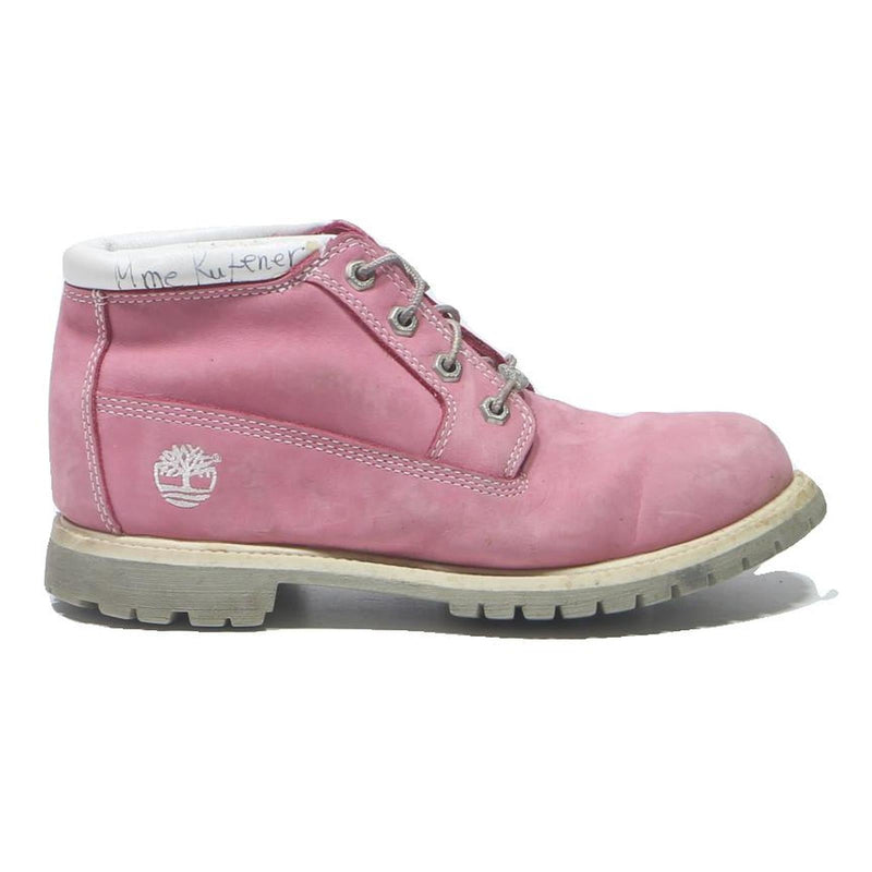 TIMBERLAND Womens Pink Leather Ankle Boots UK 8 Durable Casual Footwear