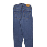LEVI'S 721 Womens Jeans Blue Slim Skinny Denim Medium W26 L28 Stretch Zip