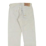 LEVI'S 501 Mens Regular White Jeans Denim Cotton Blend Button W30 L28 Classic