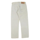 LEVI'S 501 Mens Regular White Jeans Denim Cotton Blend Button W30 L28 Classic