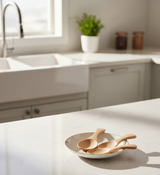 Anygleam Natural Wood 10 pcs Wooden Kitchen Spoon Kitchen Tableware