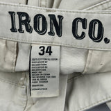 Iron Cargo Shorts - 36″ Waist Beige Cotton