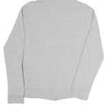 LONSDALE Womens Grey Hoodie L Zip Front Drawstring Hood Casual Sweatshirt